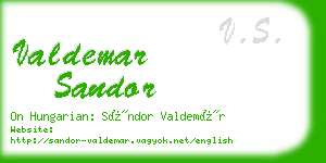 valdemar sandor business card